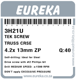 3H21 - Tek Screw Truss -3H21_Label_T